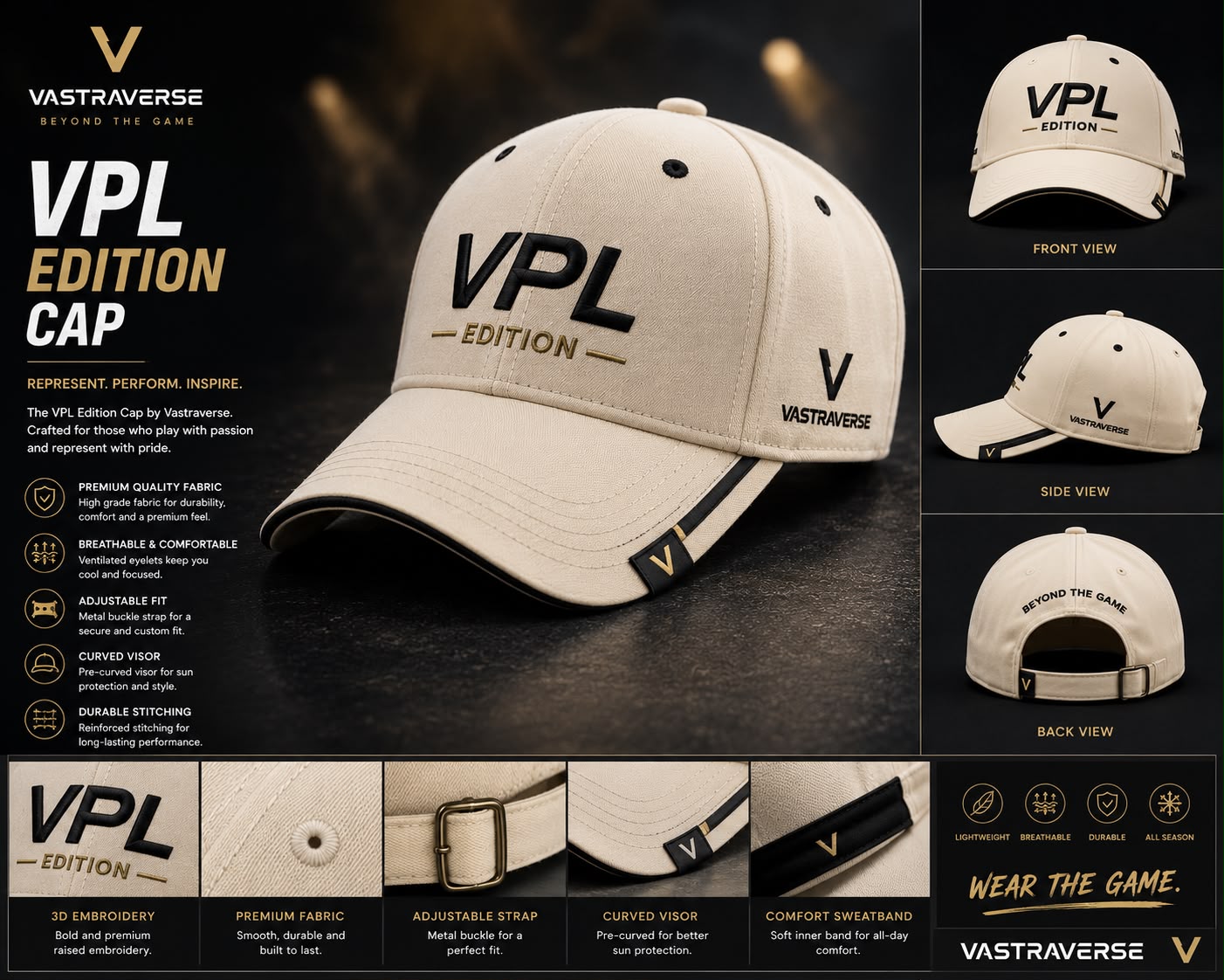 Vastraverse × VPL Edition Cap – Ivory